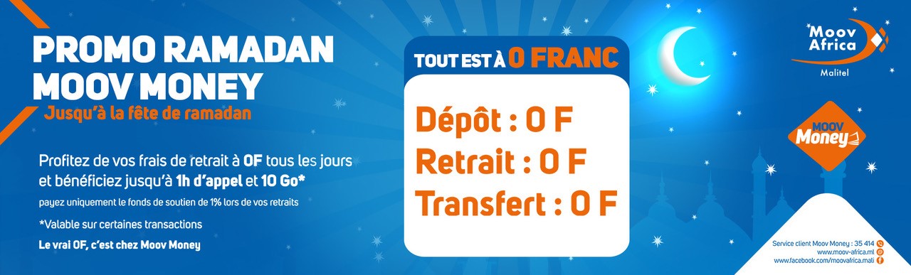 Promo retrait 0FCFA Moov Money